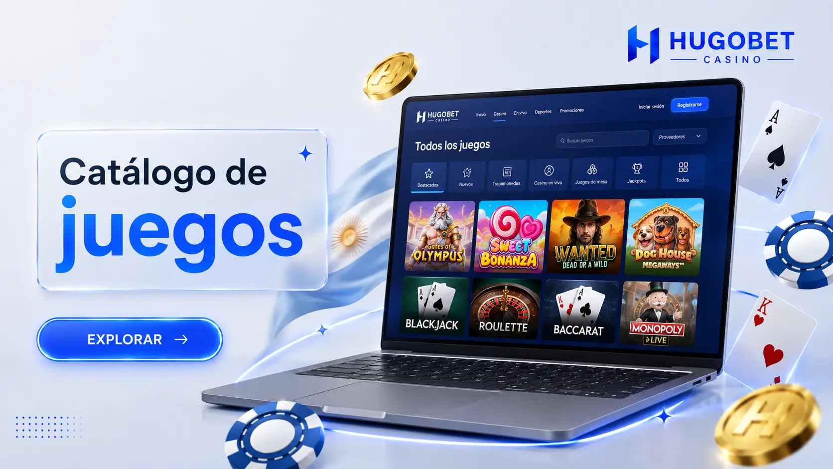 Catálogo de juegos en Hugobet Casino